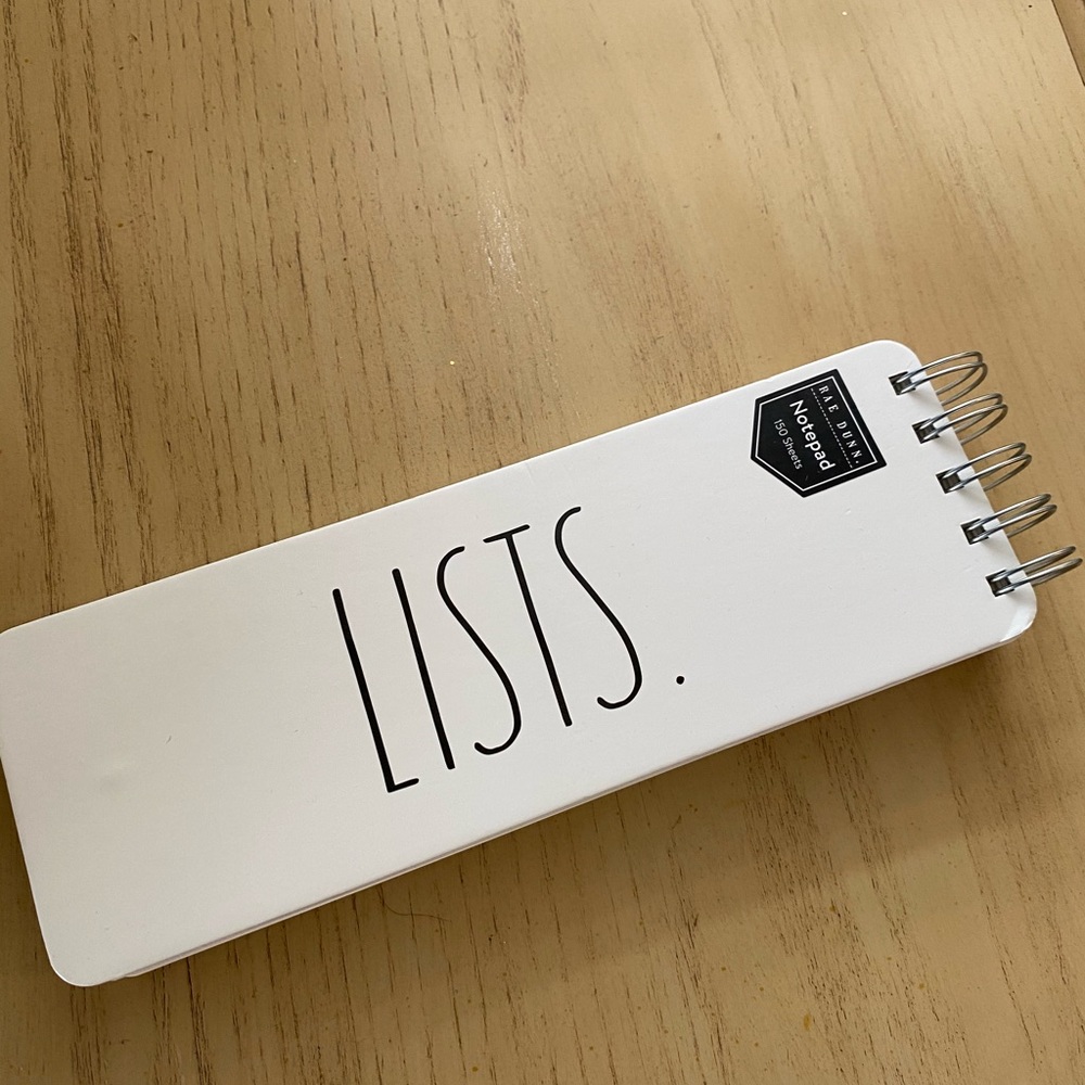 🗒Rae Dunn list notepad NWT 🖤